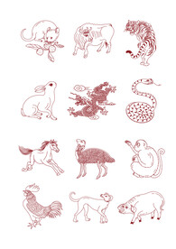 十二生肖线稿