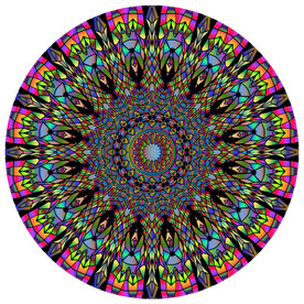 圆形教堂玻璃图案