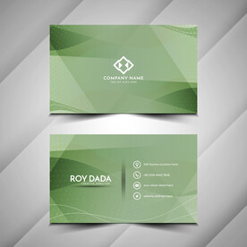 绿色背景名片