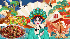 铁板鱿鱼背景墙