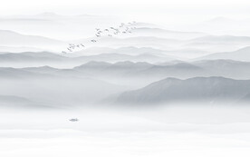 意境山水水墨画