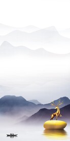 爆款 新传山水玄关 TIF分层