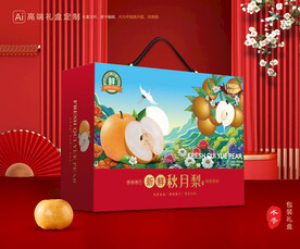 秋月梨礼盒 梨包装