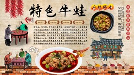 特色牛蛙背景墙