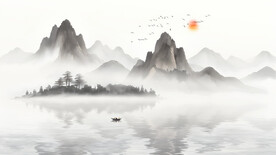 新中式沙发水墨禅意