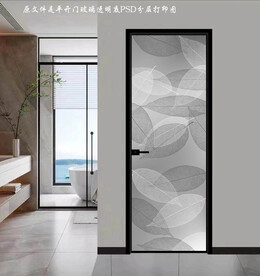 高清分层透明底平开门打印图