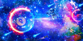 星空宇航员背景