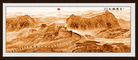 金色长城国画