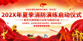 消防技能演练展板