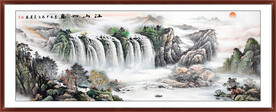 大厅背景山水画