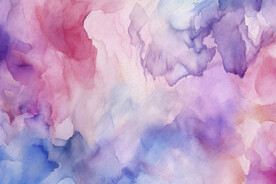 紫色水彩水墨画背景