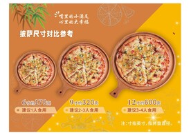 披萨尺寸对比参考