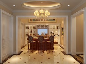 圆形餐桌的餐厅