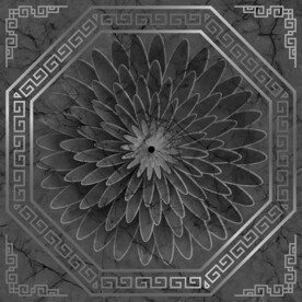 中式花纹大理石地毯地画