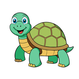 矢量动物可爱的乌龟