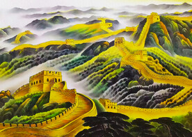 金色长城装饰画