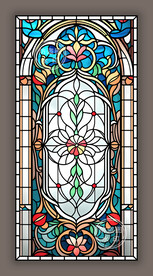 教堂蒂凡尼彩绘玻璃艺术图案