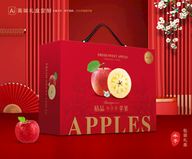苹果包装 红富士礼盒