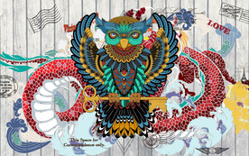 涂鸦猫头鹰