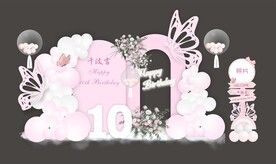 粉色蝴蝶生日宴