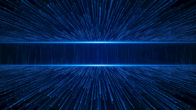 4k蓝色粒子光线三维背景Ae