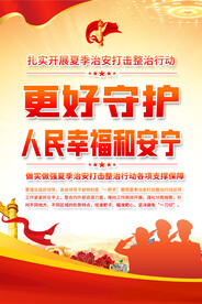 夏季治安打击整治行动海报