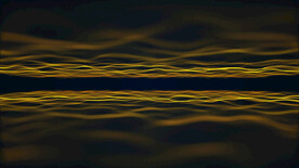 金色粒子波浪空间动画AE模板