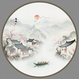 水墨江南水墨画