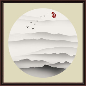 水墨山水无框画