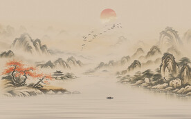 水墨意境山水画