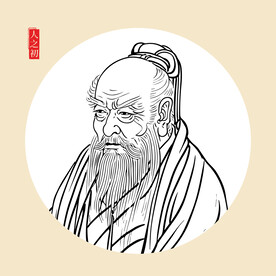 手绘手绘老人头像