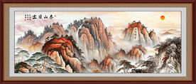 五岳独尊泰山山水画
