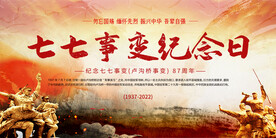七七事变纪念活动展板