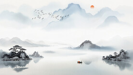 中式水墨意境背景
