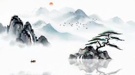 水墨装饰画背景