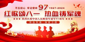 八一建军节晚会展板