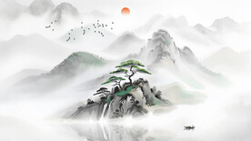 中式水墨意境背景