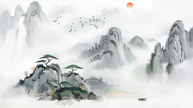 写意山水背景