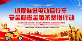 电动安全隐患链条整治行动展板 