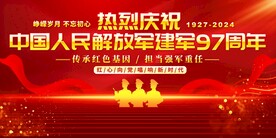 八一建军节展板