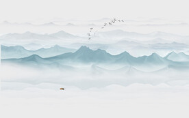 山水画背景墙