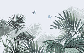 热带植物花朵东南亚雨林背景墙