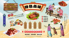 特色卤味背景墙