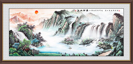 聚宝盆风水国画