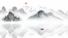 山水水墨画背景