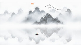 新中式水墨意境山水