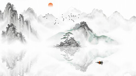 中国风山水意境装饰画