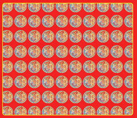 石青色龙凤双喜纹