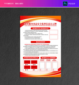 餐饮服务食品安全监督信息公示牌