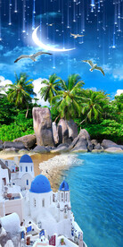 爱情海城堡沙滩大海风景过道玄关